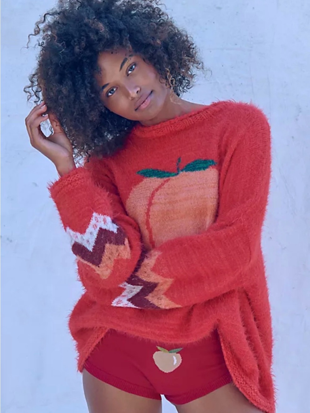 Free people intimately just peachy sweater undies/ boy shorts size medium